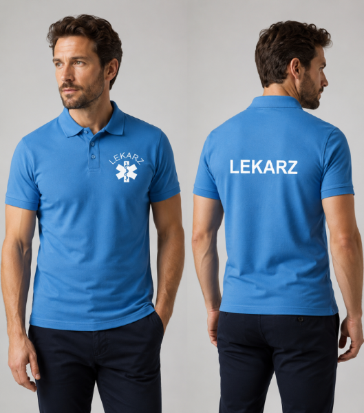 Koszulka Męska Medyczna Polo Lekarz