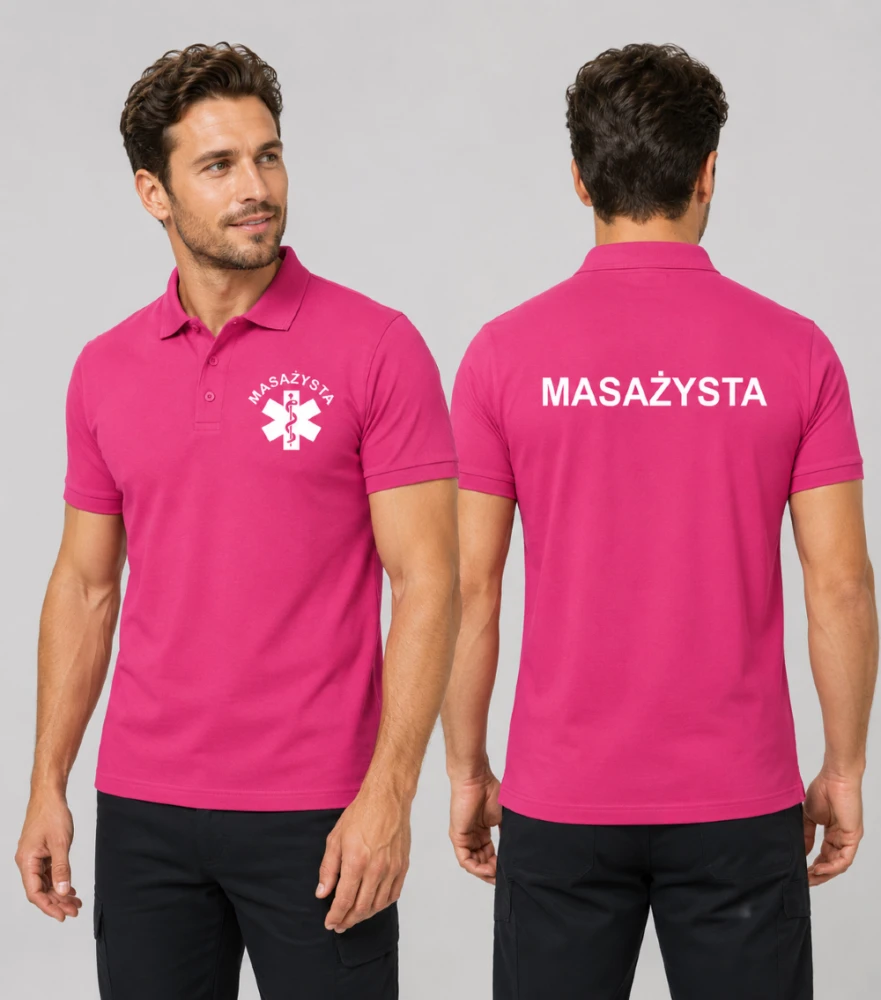Koszulka Polo Męska Masażysta 200g - Pique