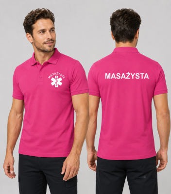 Koszulka Polo Męska Masażysta 200g - Pique