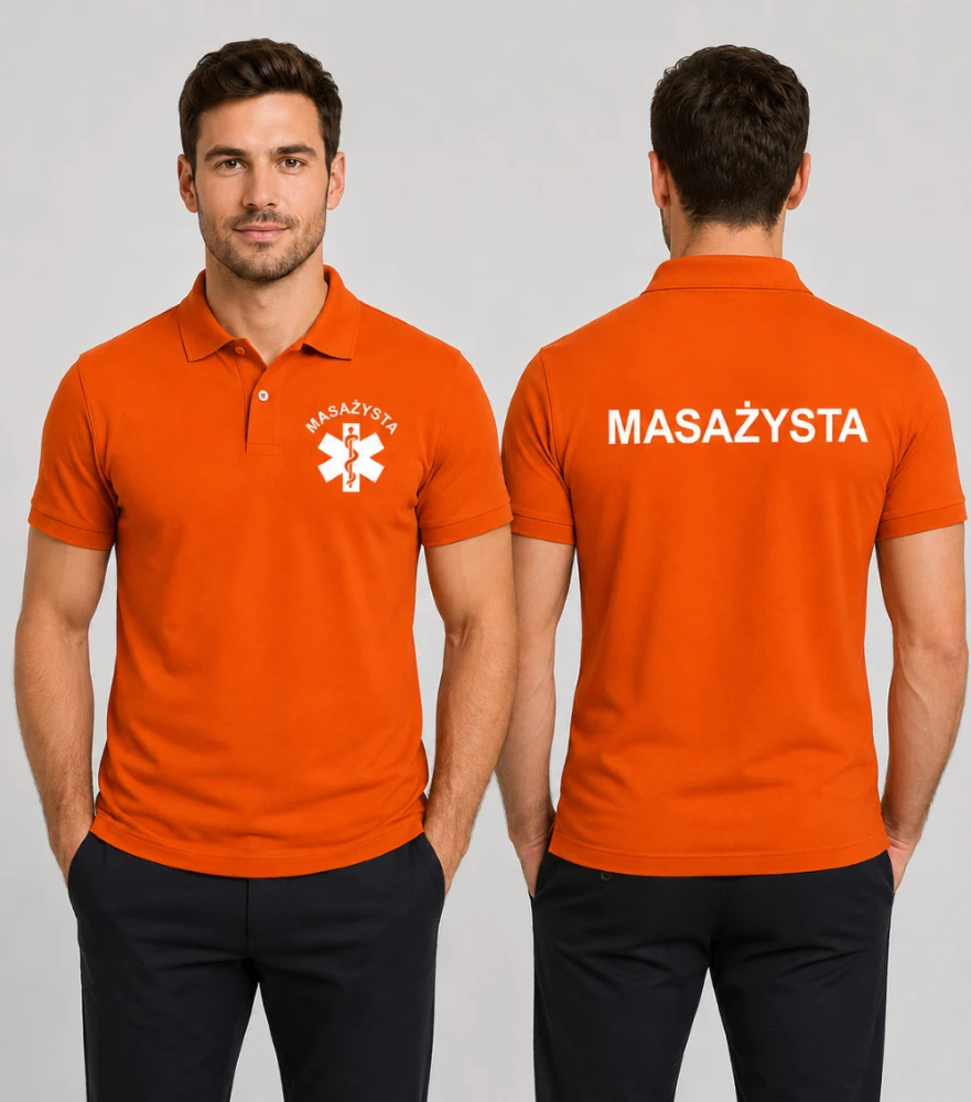 Koszulka Męska Medyczna Polo Masażysta