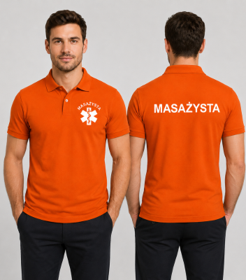 Koszulka Polo Męska Masażysta 180g - Single J.