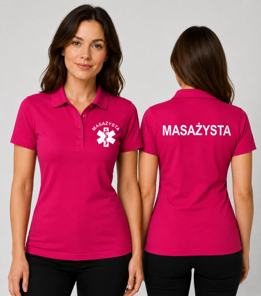 Koszulka Polo Damska Masażysta 180g - Single J.
