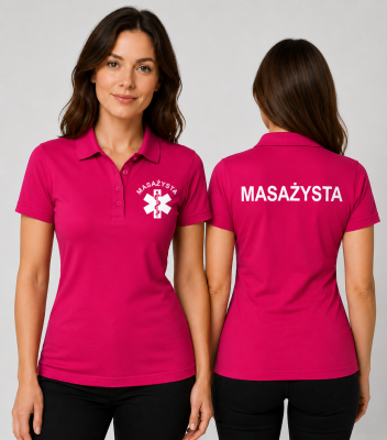 Koszulka Polo Damska Masażysta 180g - Single J.