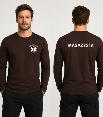Koszulka Długi Rękaw Męska Masażysta 160g - Fit-T LS