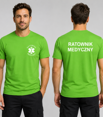 Koszulka Męska Ratownik Medyczny 160g - Basic