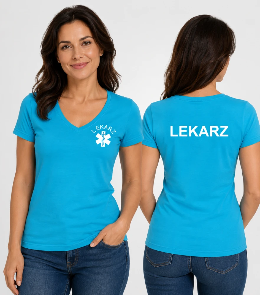 Koszulka V-neck Damska Lekarz 180g - Dream