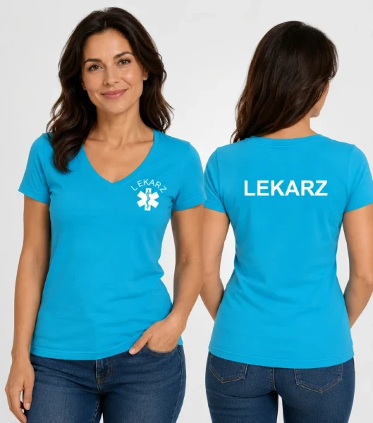 Koszulka V-neck Damska Lekarz 180g - Dream