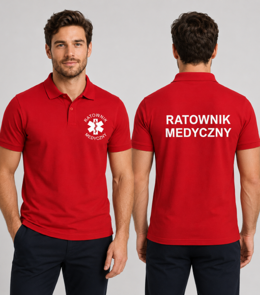 Koszulka Męska Medyczna Polo Ratownik Medyczny