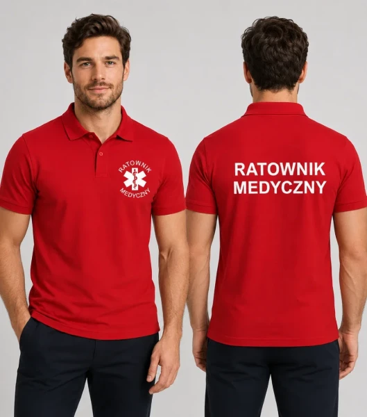 Koszulka Męska Medyczna Polo Ratownik Medyczny