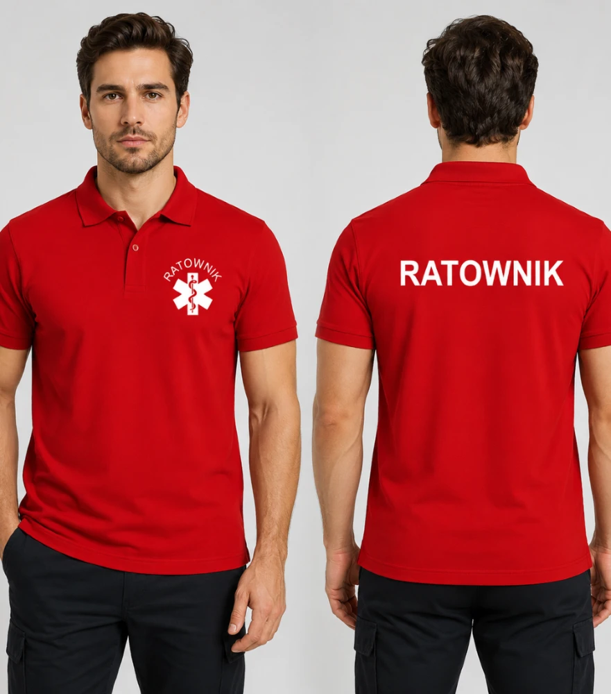 Koszulka Męska Medyczna Polo Ratownik