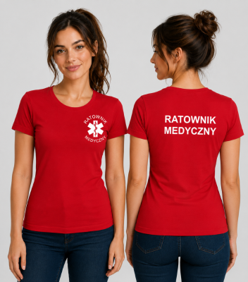 Koszulka Damska Ratownik Medyczny 160g - Basic