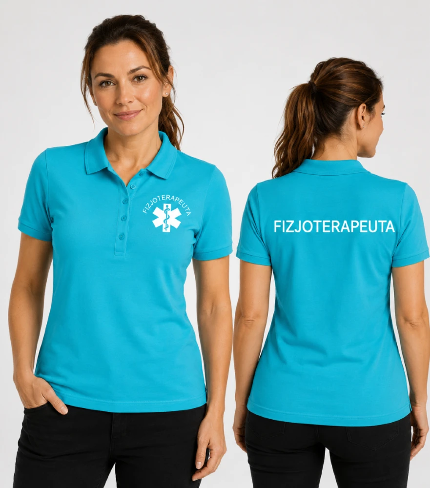 Koszulka Polo Damska Fizjoterapeuta 200g - Pique