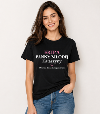 Koszulka Dla  Ekipy Panny Młodej Z Imieniem