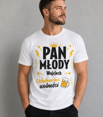 Koszulka Dla Pana Młodego z Imieniem