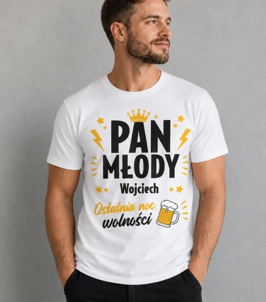 Koszulka Dla Pana Młodego z Imieniem