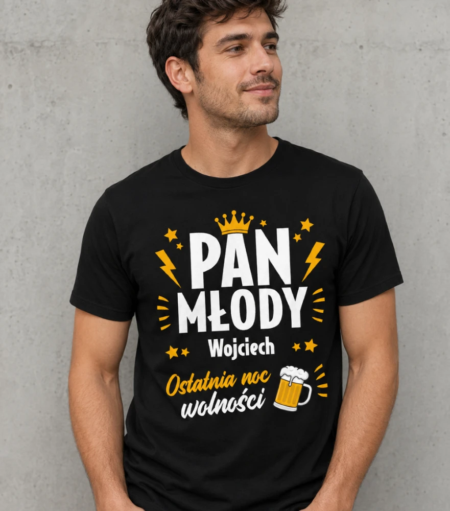 Koszulka Dla Pana Młodego z Imieniem