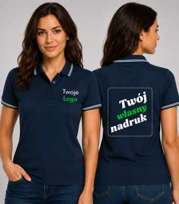 Koszulka Damska z Własnym Nadrukiem 200g - Polo Urban