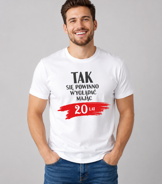 Koszulka Męska Prezent Na 20 Urodziny