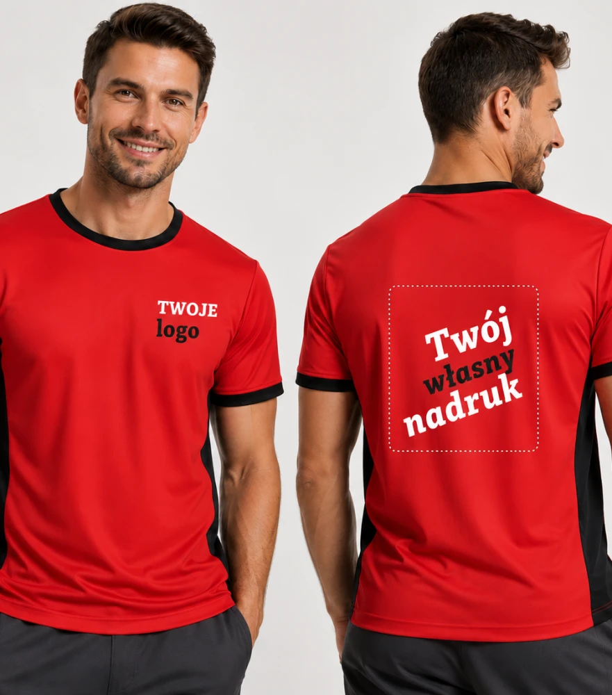 Koszulka Unisex T-shirt z Własnym Nadrukiem 160g - Duo Contrast