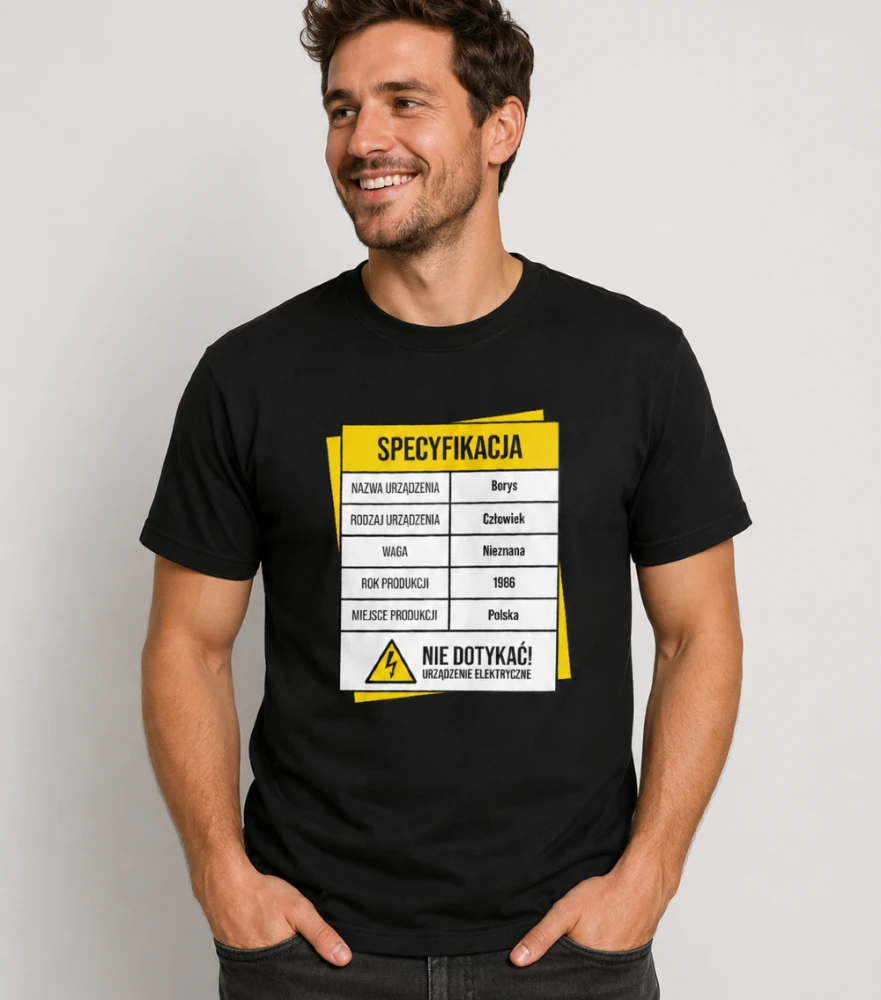 Koszulka Męska Prezent Na Urodziny Specyfikacja