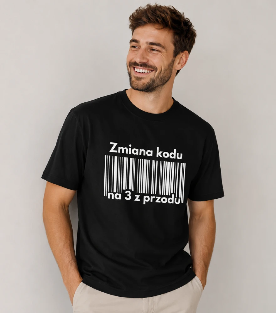 Koszulka Męska Zmiana Kodu Na 3 Z Przodu