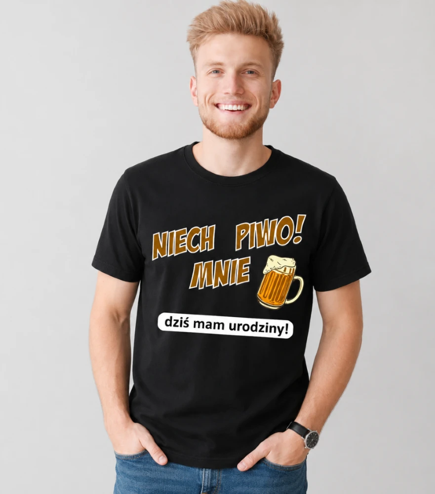 Koszulka Męska T-Shirt Urodzinowa Na Prezent