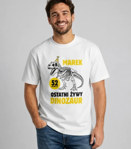 Koszulka Męska Na Urodziny Ostatni Dinozaur