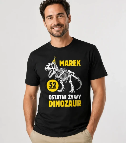 Koszulka Męska Na Urodziny Ostatni Dinozaur
