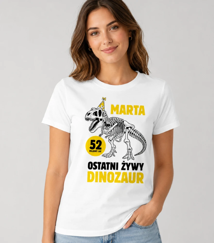 Koszulka Damska Prezent Żywy Dinozaur