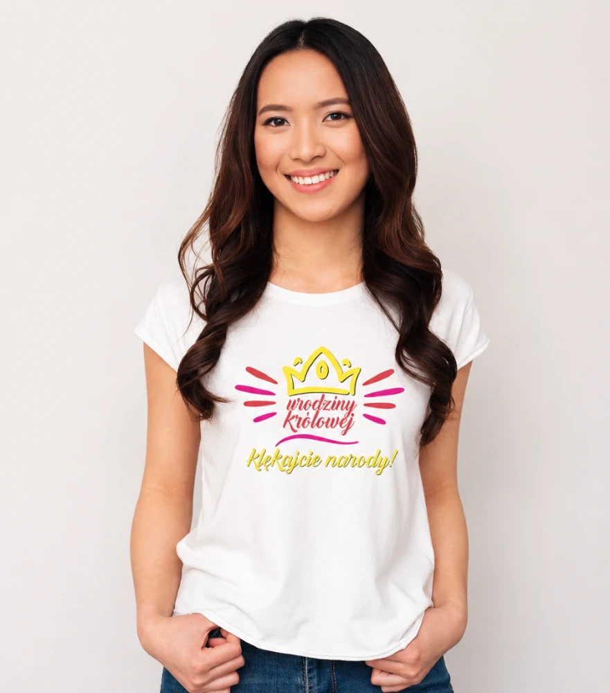 Koszulka Damska T-Shirt Urodzinowa Urodziny Królowej