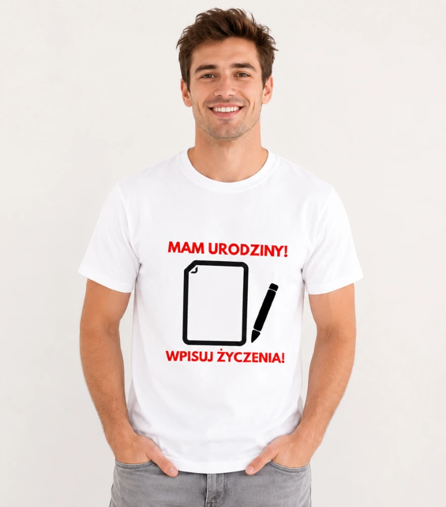 Koszulka Męska T-Shirt Urodzinowa Na Prezent