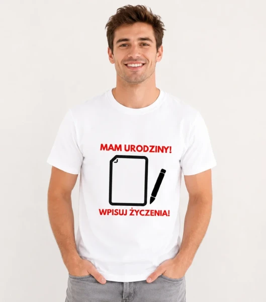 Koszulka Męska T-Shirt Urodzinowa Na Prezent