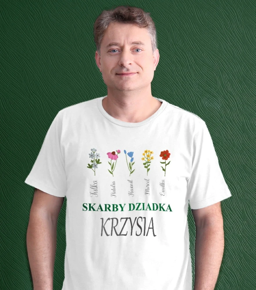 Koszulka Dla  Dziadka Z Imionami