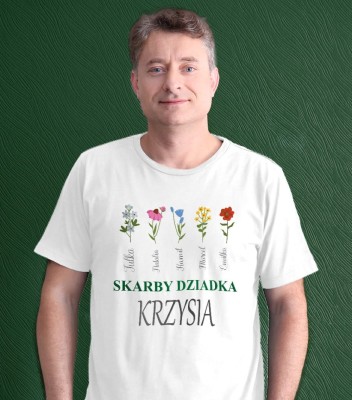 Koszulka Dla  Dziadka Z Imionami