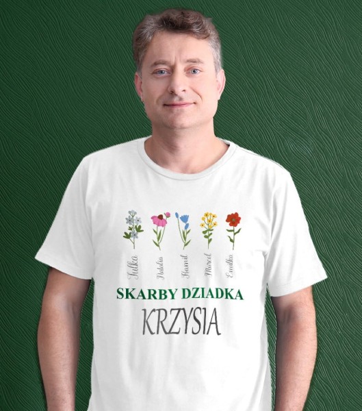 Koszulka Dla  Dziadka Z Imionami