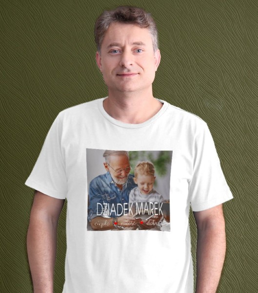 Koszulka Dla Dziadka  Ze Zdjęciem I Imieniem