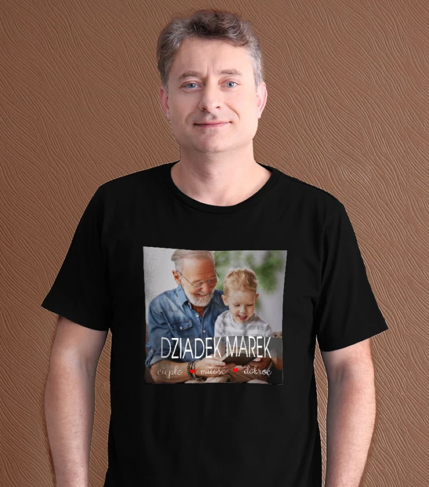 Koszulka Dla Dziadka  Ze Zdjęciem I Imieniem