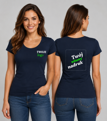 Koszulka Damska T-shirt z Własnym Nadrukiem 160g - Exclusive