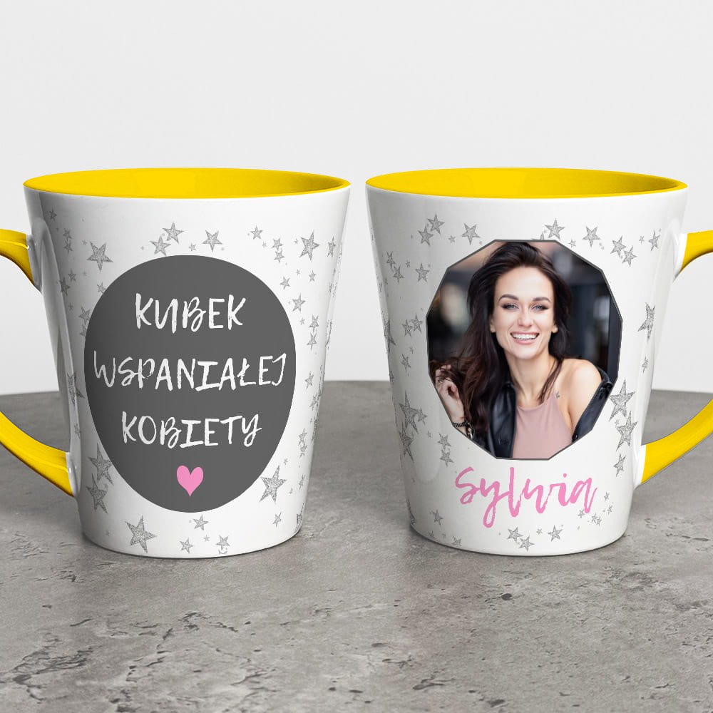 Kubek Latte Na Dzień Kobiet Ze Zdjęciem i Imieniem