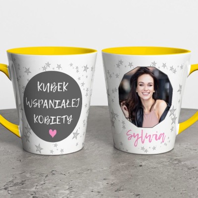 Kubek Latte Na Dzień Kobiet Ze Zdjęciem i Imieniem