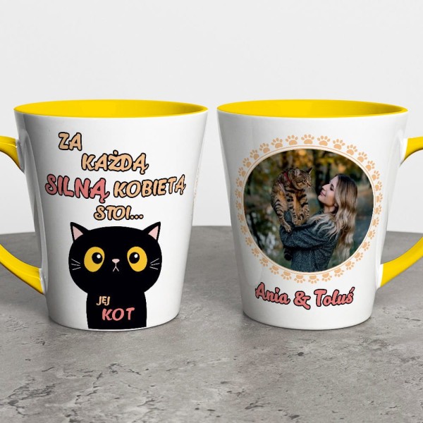 Kubek Latte Na Dzień Kobiet Z Imieniem i Zdjęciem