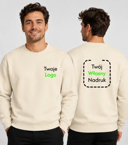 Bluza Unisex z Własnym Nadrukiem 400g - Vibe Crew