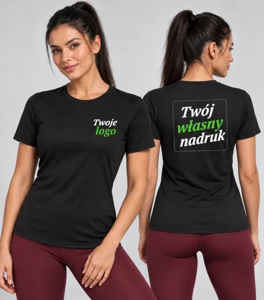 Koszulka Damska Sportowa z Własnym Nadrukiem 130g - JHK Sport Lady