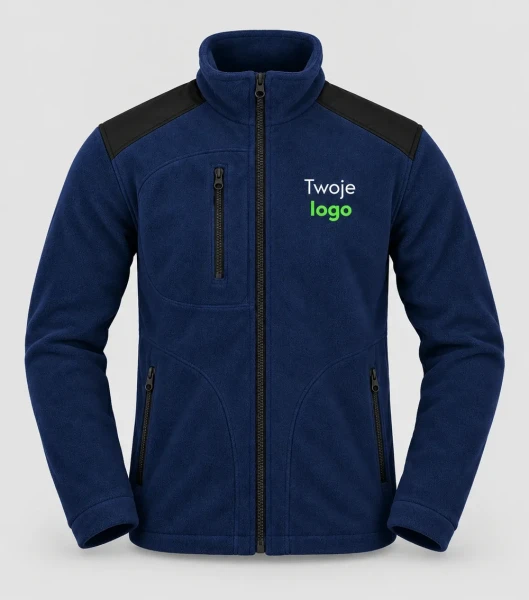 JHK Premium Fleece - granatowy - czarny - Twoje logo