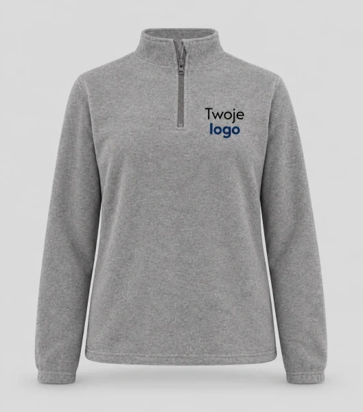 JHK Micro Fleece Lady - grey melange - Twoje logo