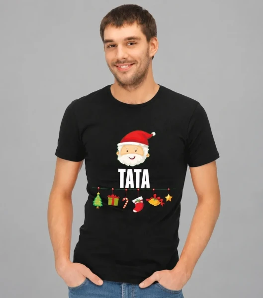Koszulka Męska Świąteczna Tata na modelu