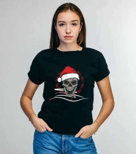 Koszulka Damska Świąteczna na modelce