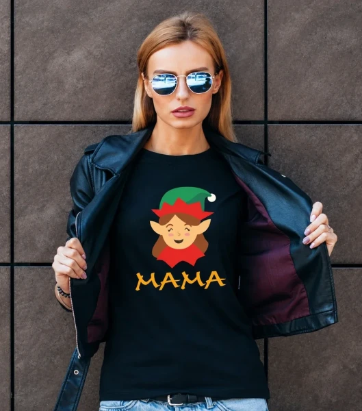 Koszulka Damska T-Shirt Świąteczna Dla Mamy