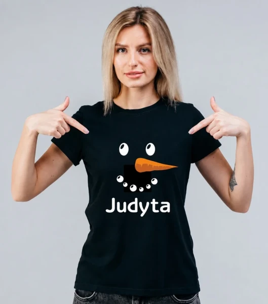 Koszulka Damska Świąteczna Z Imieniem na modelce