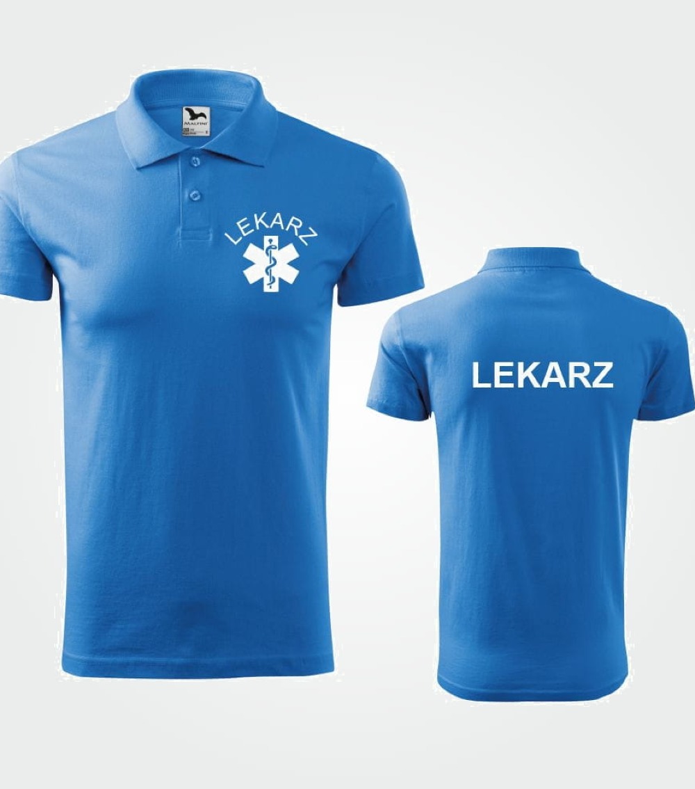 Koszulka Polo Męska Lekarz 180g - Single J.